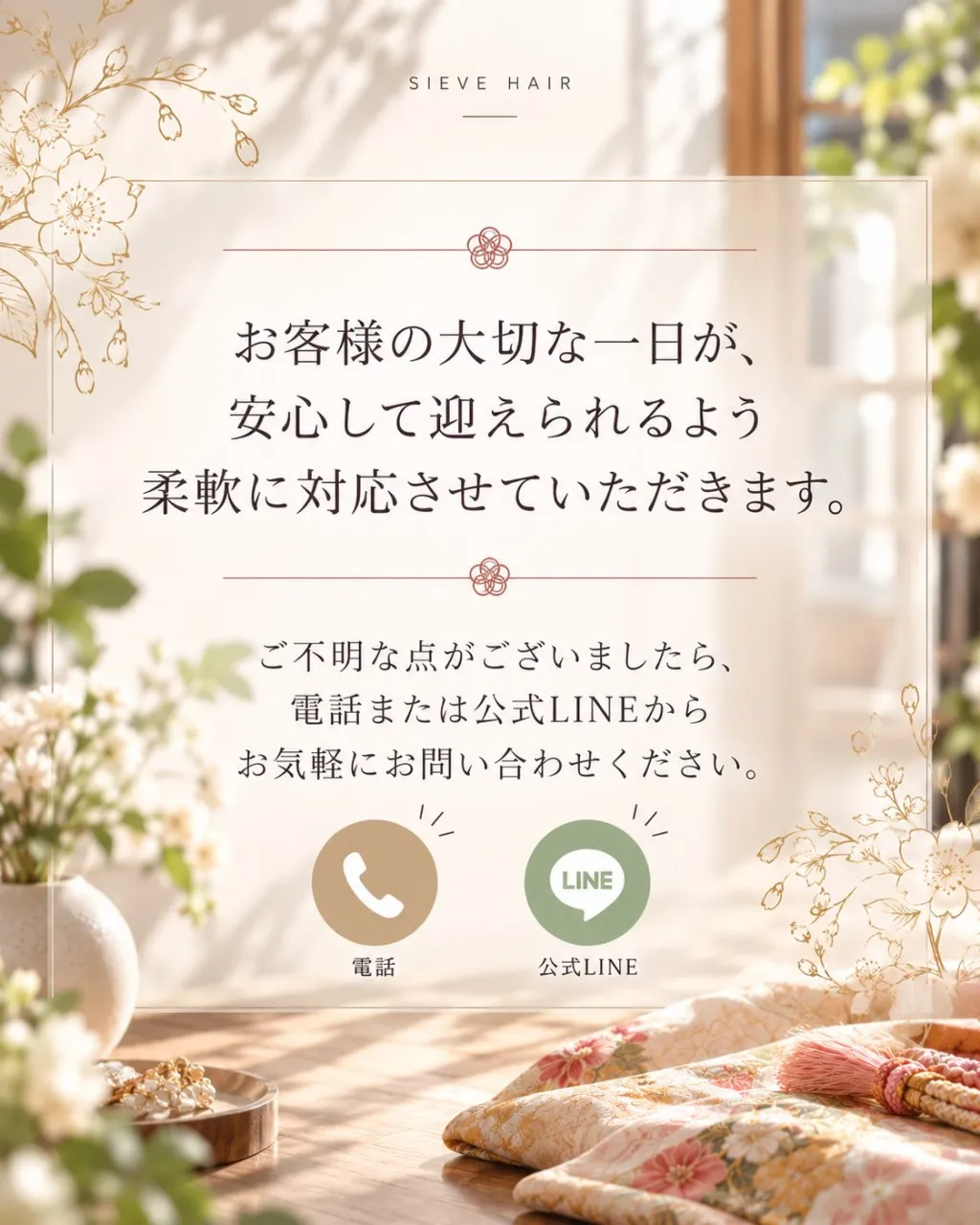 【着付けのキャンセルポリシー】